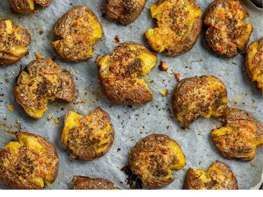 Crispy Smashed Baby Potato Tater Tots