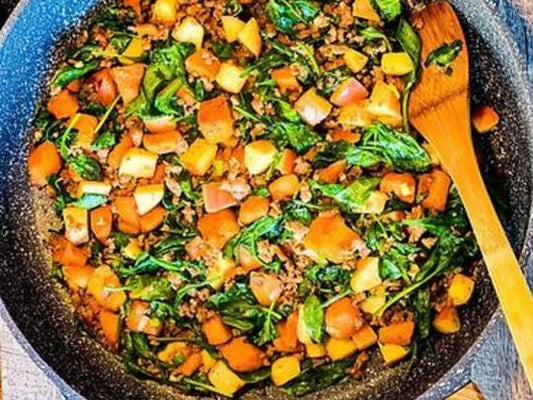sausage butternut squash and apple skillet