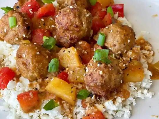 Greensbury organic ground turkey sweet sour meatballs recipe