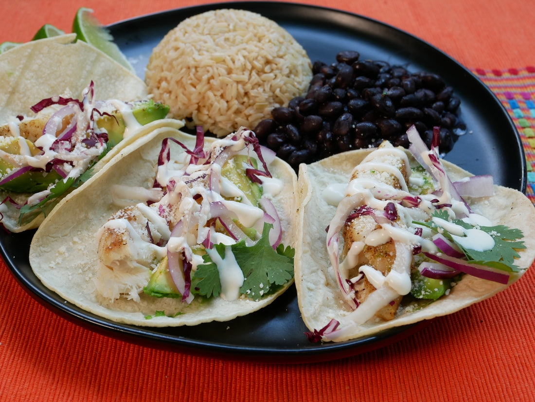 Wild caught cod fish tacos