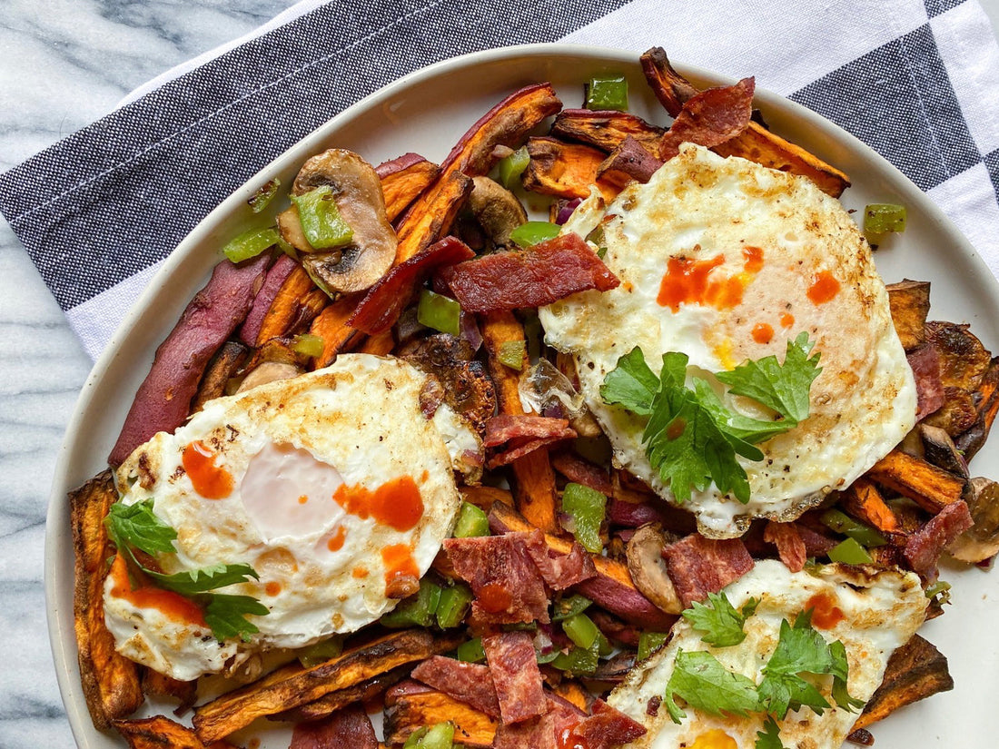 Turkey Bacon Loaded Breakfast Fries