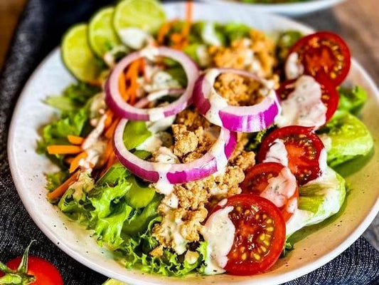 buffalo chicken burger bowl