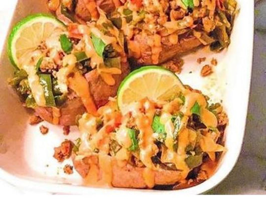Chicken Fajita Stuffed Potatoes