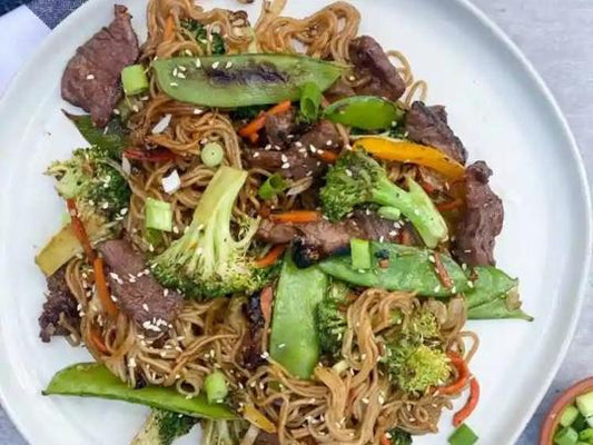 Greensbury organic grass fed beef flank steak beef lo mein recipe