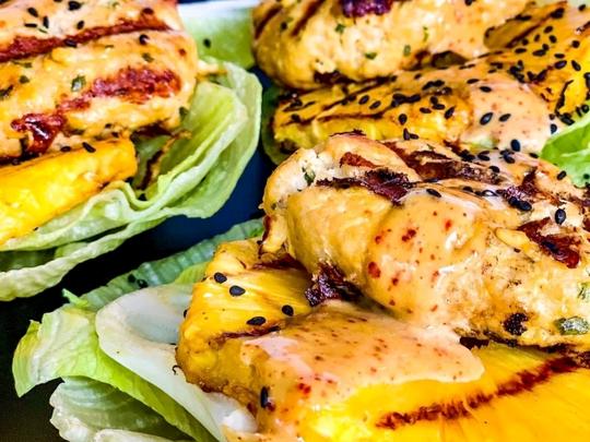 grilled teriyaki chicken burgers