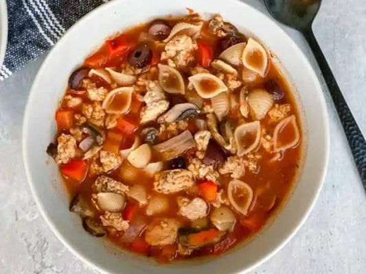 Greensbury organic ground pork recipe pizza soup recipe hayley lucero realfoodwithaltitude
